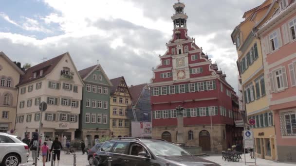 Piękne Budynki Esslingen Niemcy — Wideo stockowe