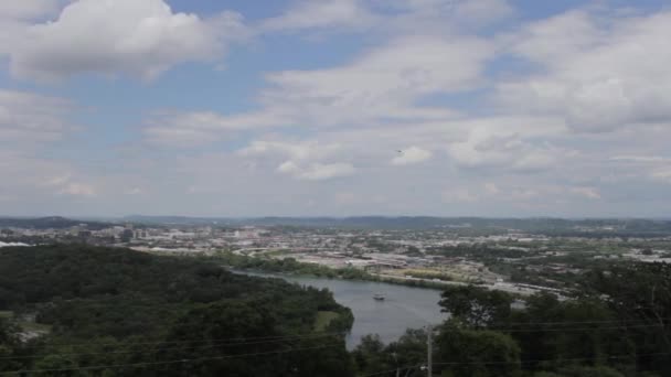 Timelapse Desde Lookout Mountain Sobre Chattanooga Tennessee — Vídeos de Stock