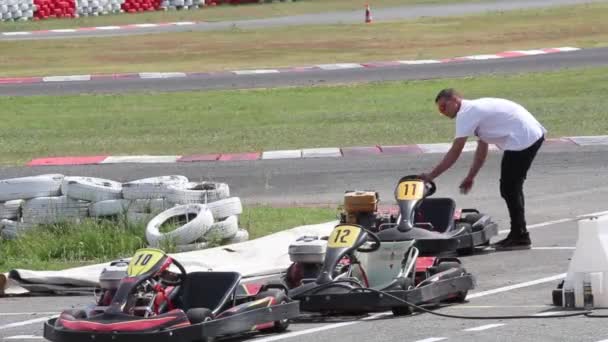 Speedway Kart Summer — Stock Video