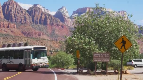 Vue Ensemble Montrant Les Environs Naturels Canyon Sion — Video