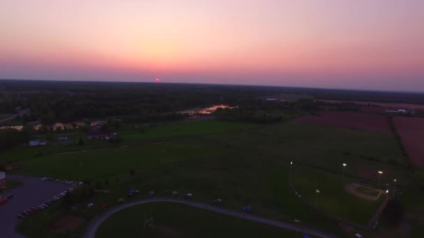 Pista Campo Desde Una Vista Dron — Vídeos de Stock