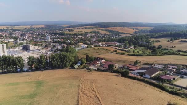 Flygbilder Åkrar Och Skog Ober Ramstadt Hessen Tyskland — Stockvideo