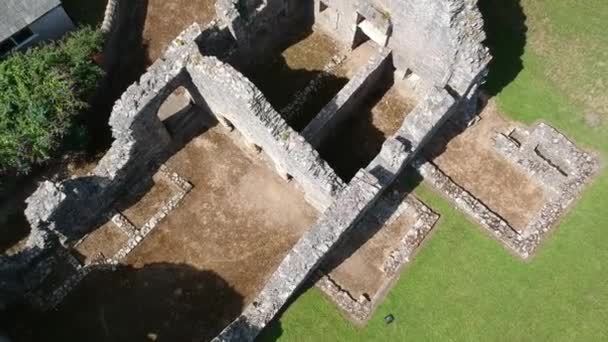 Aérea Recta Desde Las Ruinas — Vídeos de Stock