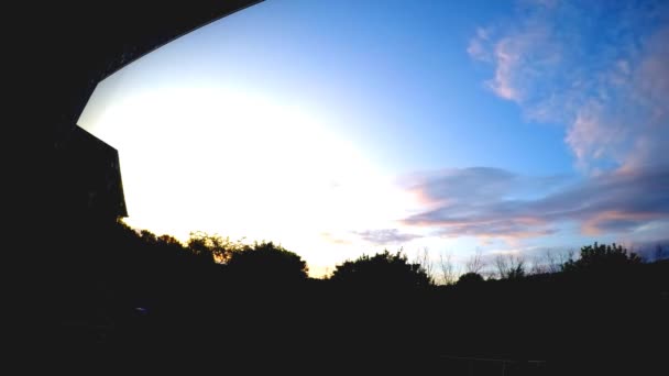 Coucher Soleil Time Lapse Nuages Mouvants Jour Nuit Lapse — Video