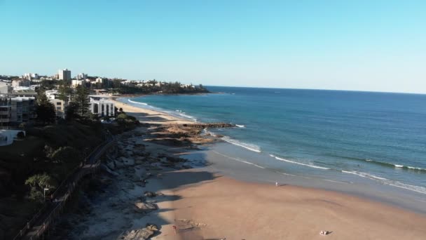 Parete Rocciosa Costa Kings Beach Kings Beach Queensland Australia — Video Stock