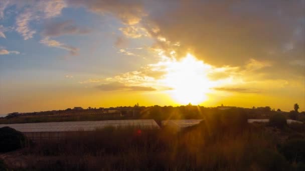 Sunset Timelapse Capopasseru Itálii Široký Záběr Plný — Stock video