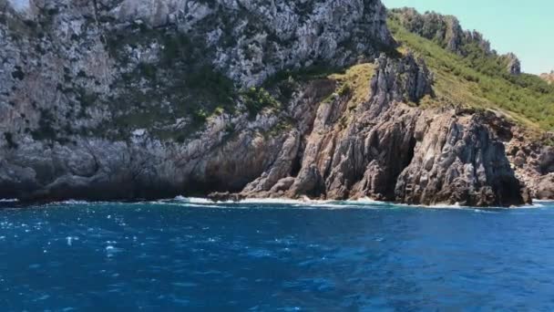 Boottocht Langs Kust Van Palma Mallorca Een Zonnige Zomerdag — Stockvideo