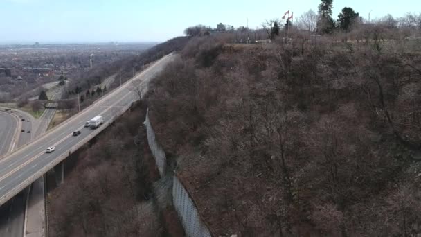 Luchtfoto Van Voertuigen Hamilton Canada — Stockvideo