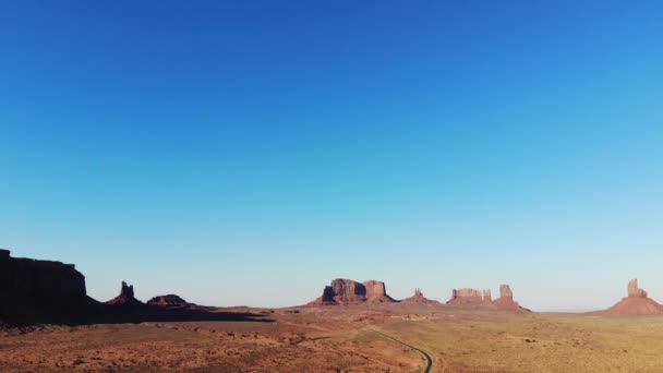 Monument Valley Still View Utah Drone Video — Stok video
