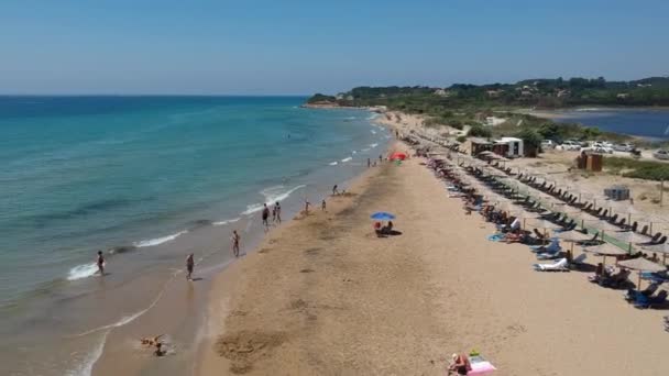 Una Spiaggia Nel Sud Corfù — Video Stock