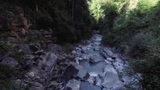 Drone Filmato Volo Fiume Svizzera — Video Stock