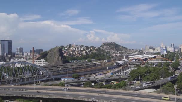 Tráfico Centro Río Janeiro Brasil — Vídeos de Stock