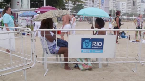 Stranden Copacabana Rio Janeiro Brasilien — Stockvideo