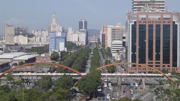 Trafik Centrala Rio Janeiro Brasilien — Stockvideo