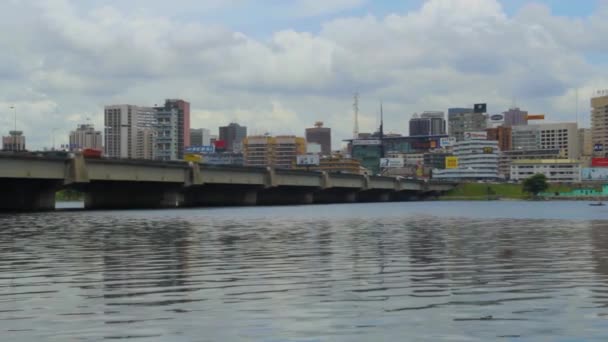 Große Ansicht Von Plateau Dem Zentralen Geschäftsviertel Von Abidjan Elfenbeinküste — Stockvideo