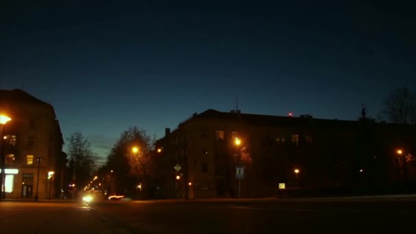Gece Trafik Zaman Atlamalı — Stok video