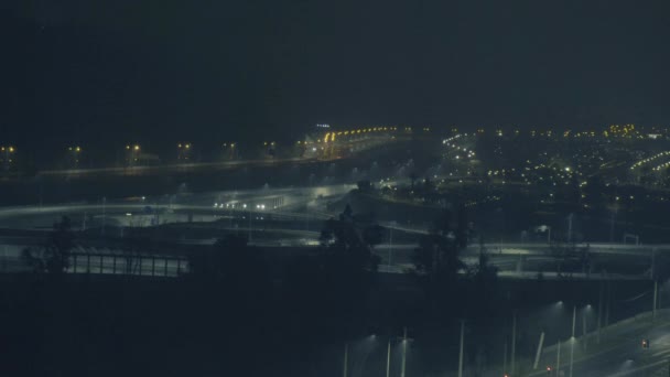Autopista Santiago Noche Lapso Tiempo — Vídeo de stock