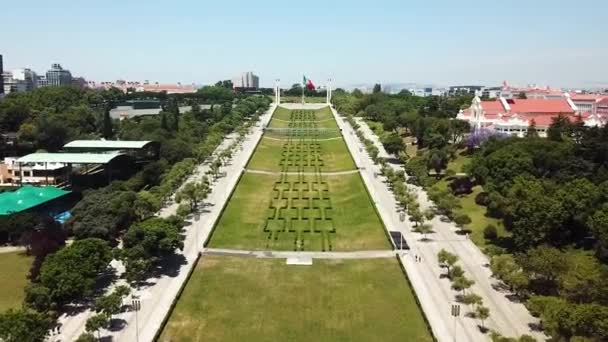 Fotografia Drones Parque Eduardo Vii Lisboa Portugal — Vídeo de Stock