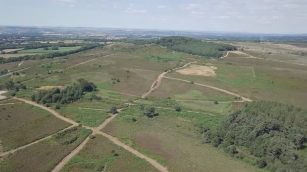 Pomalý Vzdušný Pás Kolem Kopce Woodburským Hradem Woodbury Common East — Stock video