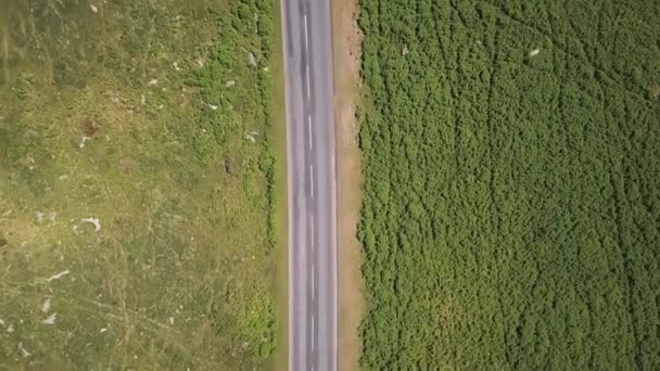 Überblick Über Autos Auf Der Straße Dartmoor National Park England — Stockvideo