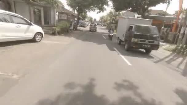 Pov Robogó Keresztül Ország Oldalán Bali Indonézia Autópályán Nyaralni — Stock videók