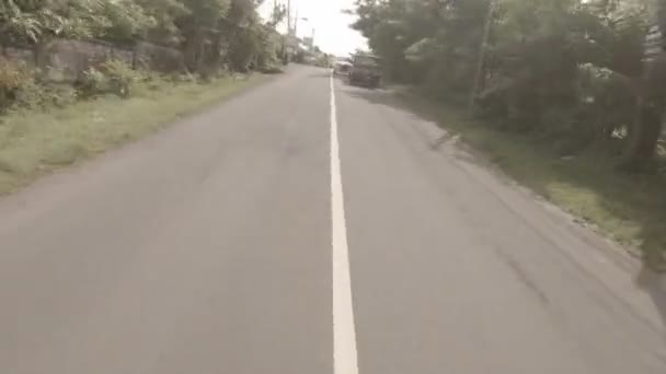 Pov Scooter Caballo Través Del Lado Del País Bali Indonesia — Vídeos de Stock