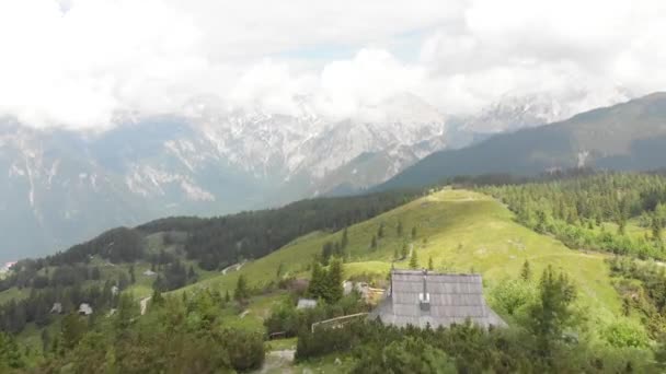 Captura Aviones Tripulados Los Alpes Eslovenos Fondo — Vídeos de Stock