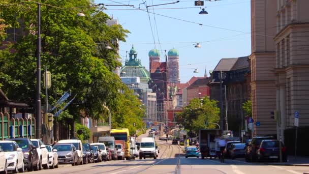 Livet München Street Närbild — Stockvideo