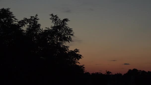 Небо Темнеет Закате — стоковое видео