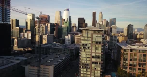 ロサンゼルスダウンタウンの空中ドローン映像 — ストック動画