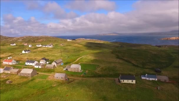 Aerial Donegal Coatline Cottline — стоковое видео
