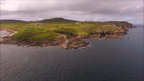 Hava Görünümü Donegal Adaları — Stok video