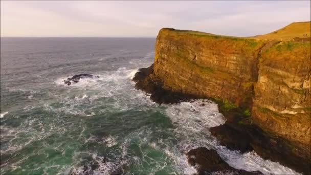 Drone Golden Hour Oceanscape — Αρχείο Βίντεο
