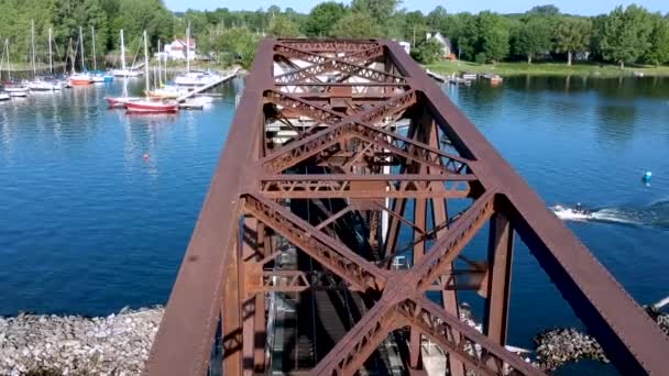 Железный Железнодорожный Мост — стоковое видео