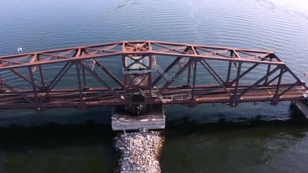 Starý Železný Železniční Most — Stock video