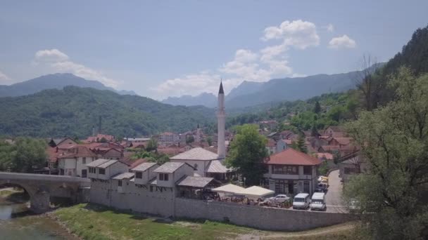 Αεροφωτογραφία Του Κόνιτς Βοσνία Και Ερζεγοβίνη — Αρχείο Βίντεο