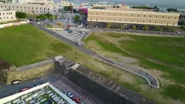 Съёмки Воздуха Эль Морро Сан Хуан Пуэрто Рико — стоковое видео