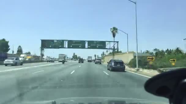 Timelapse Van Het Dashboard Van Een Auto Een Los Angeles — Stockvideo