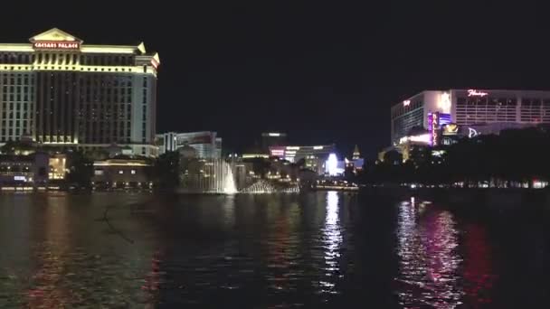 Timelapse Amazing Bellagio Fountain Show Las Vegas — Stock Video