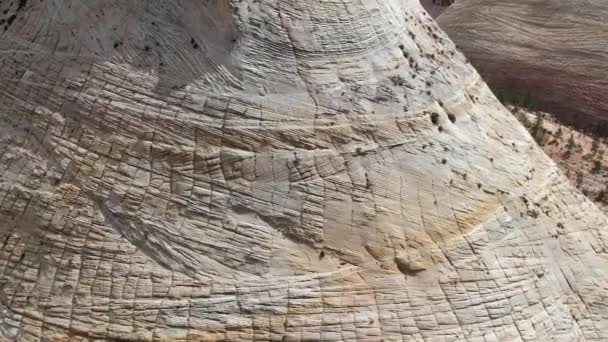 Tiro Aéreo Checkerboard Mesa Torno Zion National Park Como Uma — Vídeo de Stock