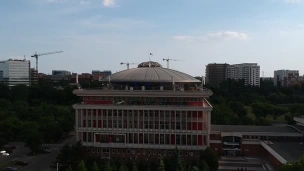 Campus Der Universität Bukarest Von Oben — Stockvideo