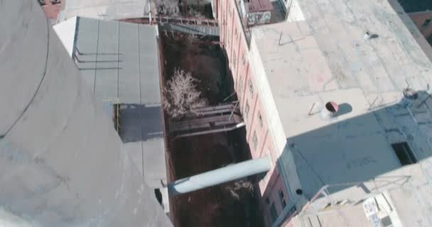 無人機から見た砂漠の砂糖工場の放棄 — ストック動画