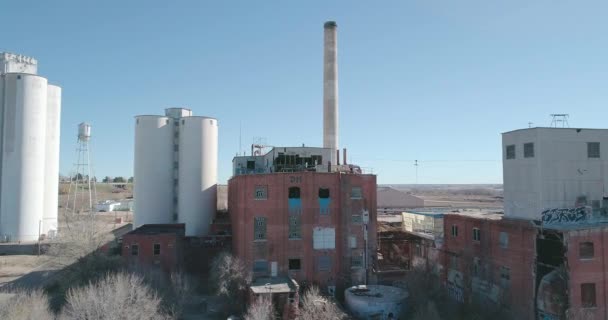 Terk Edilmiş Şeker Fabrikası Dan Görülmüş — Stok video