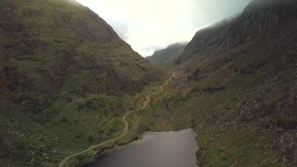 Lot Dronem Powietrznym Gap Dunloe County Kerry Ireland — Wideo stockowe