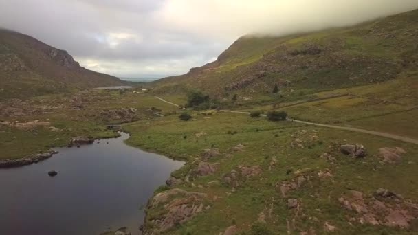 Lot Dronem Powietrznym Gap Dunloe County Kerry Ireland — Wideo stockowe