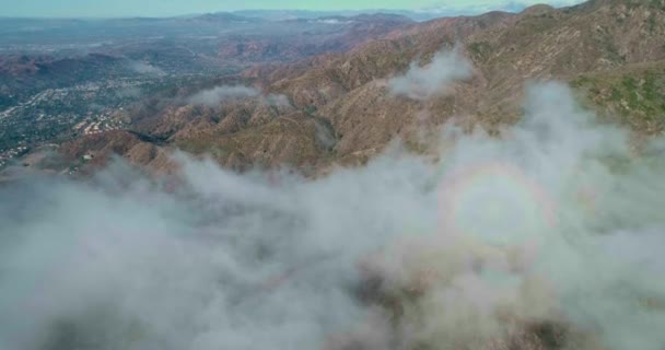 Drone Disparo Nubes Las Montañas Burbank — Vídeos de Stock