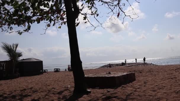 Plaża Bali Lokalnymi Pływakami — Wideo stockowe
