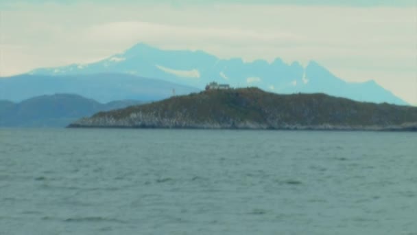 Maisons Donnant Sur Océan Lofoten Norvège — Video