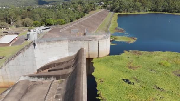 Luftaufnahme Des Enoggera Stausees Brisbane Der Drittgrößte Staudamm Australiens Wurde — Stockvideo
