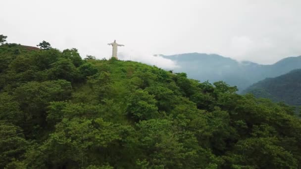 Drone Beelden Van Jezus Verlosser Ayat Apo Filippijnen — Stockvideo